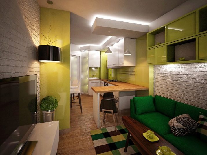 Дизайн кухни-гостиной площадью 12 кв. м.