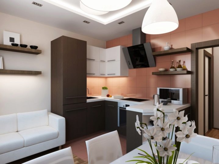 Дизайн кухни-гостиной площадью 25 кв. м