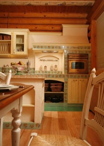 Дизайн кухни в качестве столовой-гостиной в частном доме