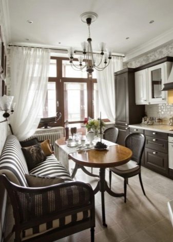 Дизайн кухни в качестве столовой-гостиной в частном доме