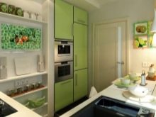 Дизайн маленькой кухни площадью 6 кв. м с холодильником