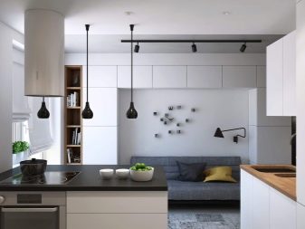 Тонкости дизайна кухни-гостиной в стиле минимализм