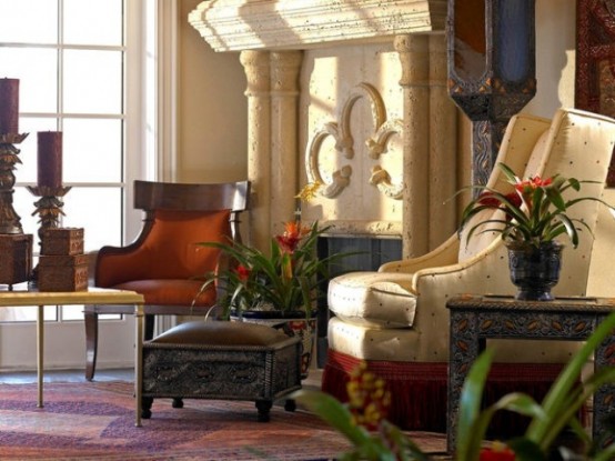 марокканский стиль в интерьере гостиной