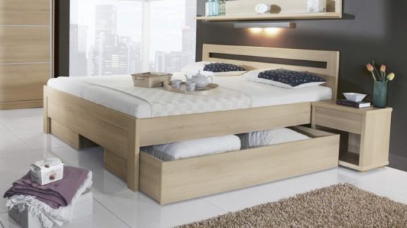 Двуспальные кровати с ящиками, советы по выбору