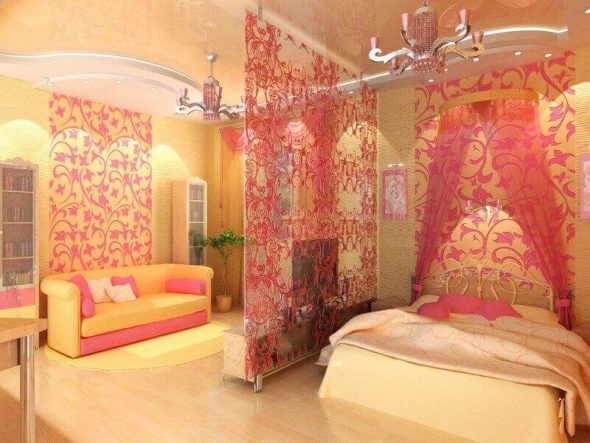 Яркие идеи дизайна гостиной спальни