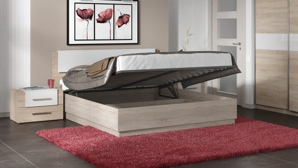 кровать двуспальная с ящиками