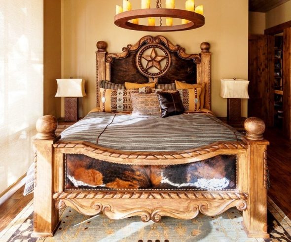 дизайн кровати из дерева