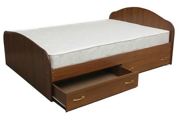 Кровать с матрасом с ящиками