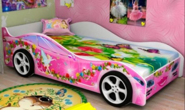 кровать бельмарко розовая