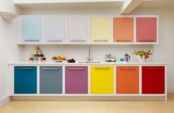 цветовой кухонный гарнитур