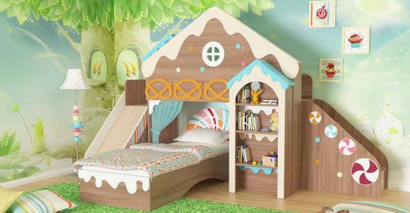 кровать прячничный домик для детей