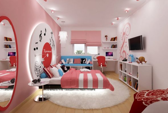 Детская комната для девочки подростка 