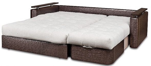 диван-кровать с механизмом Аккордеон кожаный