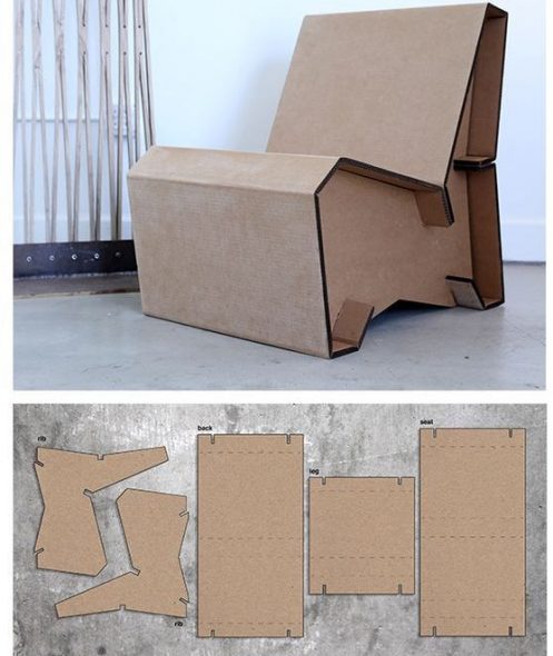 Кресло из бумаги и картона схема