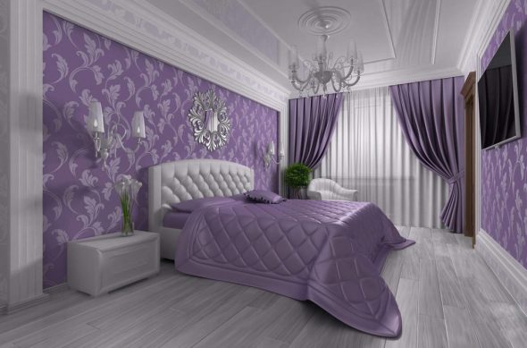 кровать фиолетовая