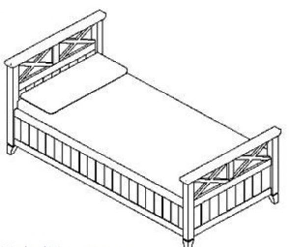 кровать односпальная 90х200 (белый)