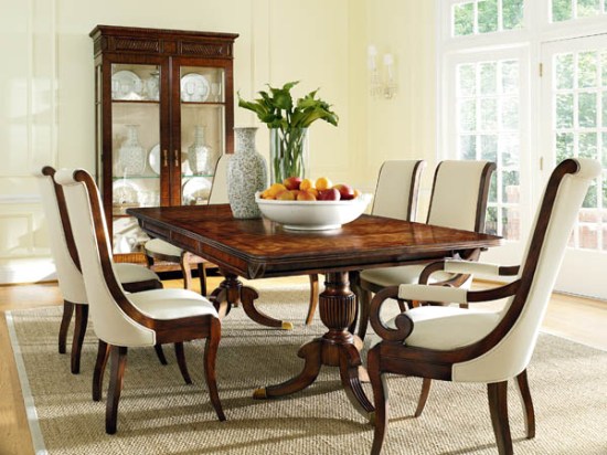 обеденные элитные столы для гостиной деревянные
