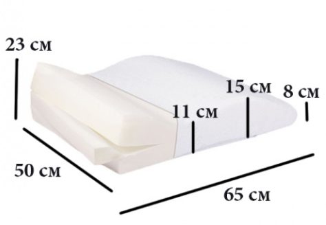 Размеры подушки для ног