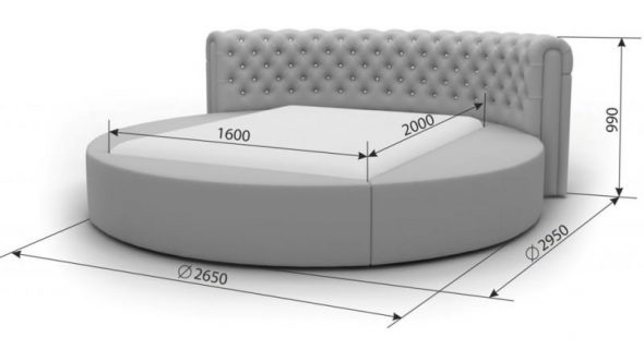 Схема круглой кровати 