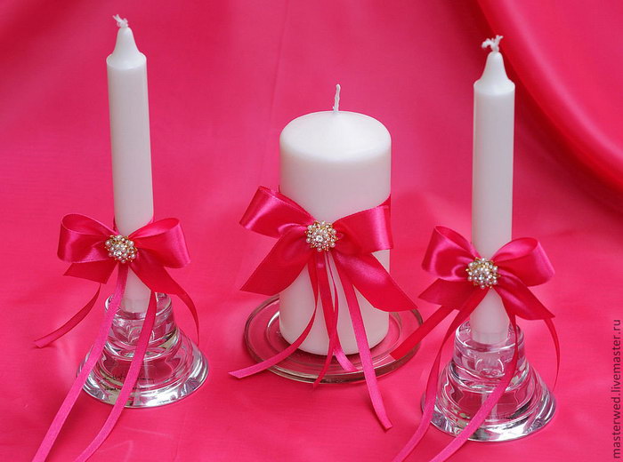 свадебные свечи дизайн декор