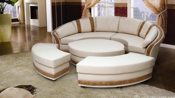 Трансформируемый круглый диван 
