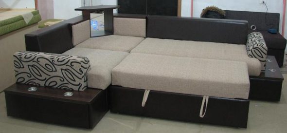 Угловая диван-кровать — легко собрать, быстро разобрать